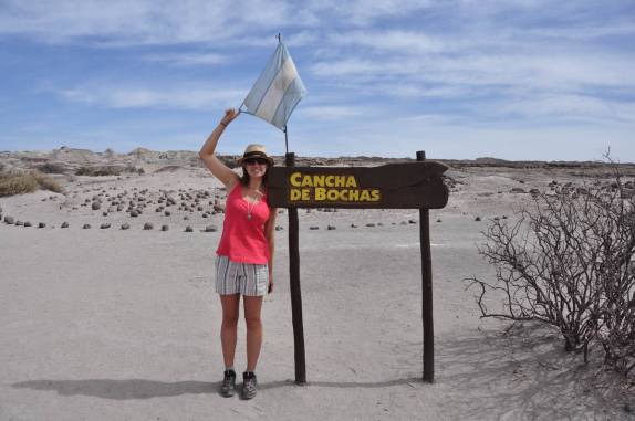 Visitando a Cancha de Bochas no Parque Provincial Ischigualasto, na Argentina